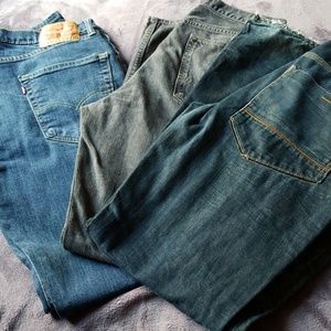 Lot of 3 denim jeans 34/32